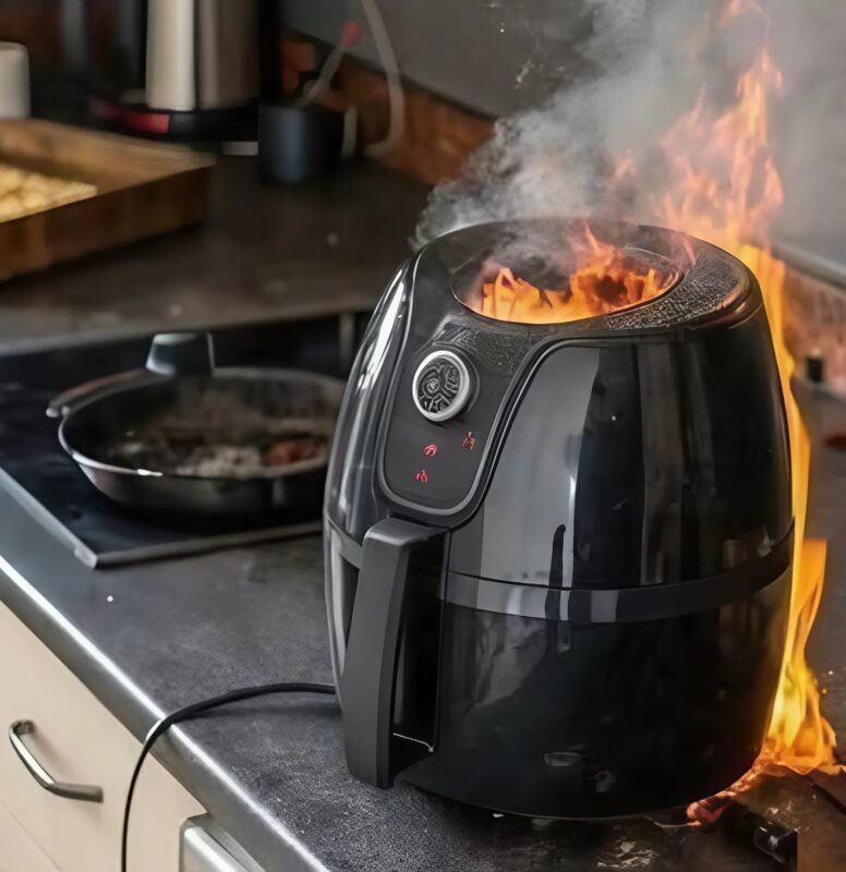 Air fryer z ogniem